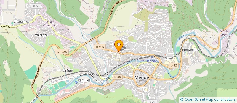 localisation de l'entreprise GCS CH MENDE - PRATICIENS LIBERAUX  MENDE