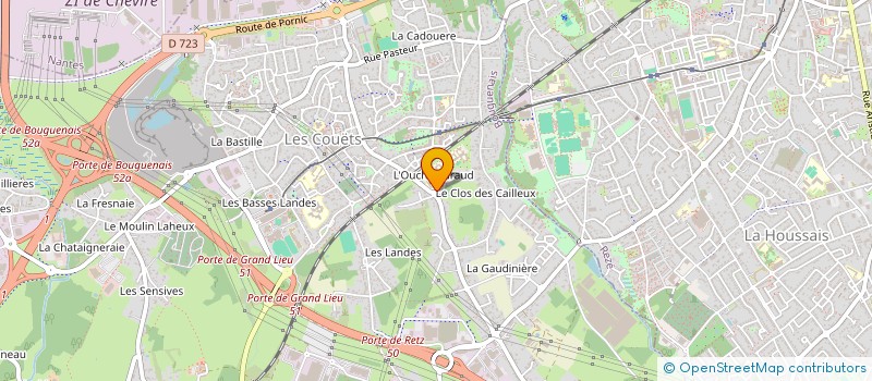 localisation de l'entreprise GCS COORDINATION DEPARTEMENTALE EN PSYCHIATRIE  BOUGUENAIS