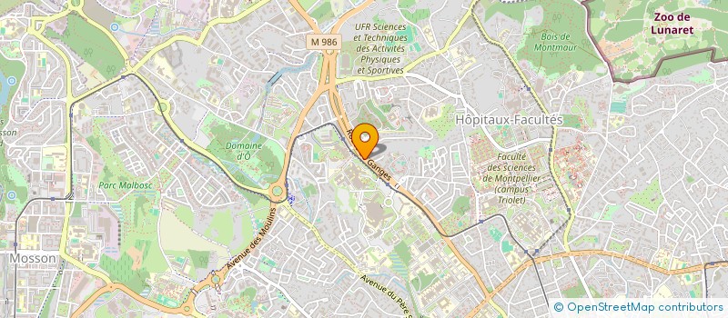 localisation de l'entreprise GCS DE CO-UTILISATION DES PLATEAUX TECHNIQUES DU CHRU DE MONTPELLIER  MONTPELLIER