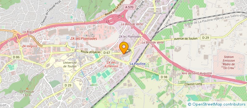 localisation de l'entreprise GCS DE L'INSTITUT DE FORMATION PUBLIC VAROIS DES PROFESSIONS DE SANTE  TOULON