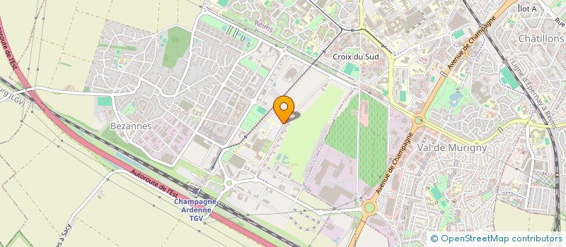 localisation de l'entreprise GCS DE RADIOCHIRURGIE CHAMPAGNE-ARDENNE  BEZANNES