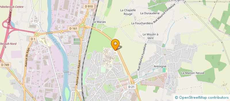 localisation de l'entreprise GCS DEVELOPPEMENT D'UNE OFFRE DE SOINS COORDONNEE DANS LE BASSIN CHATELLERAUDAIS à CHATELLERAULT