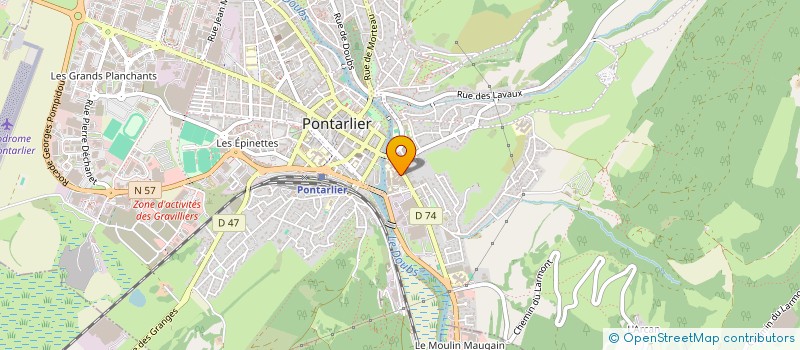 localisation de l'entreprise GCS DU HAUT DOUBS à PONTARLIER