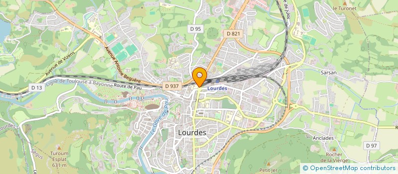 localisation de l'entreprise GCS GROUPE HOSPITALIER DES HAUTES-PYRENEES  LOURDES