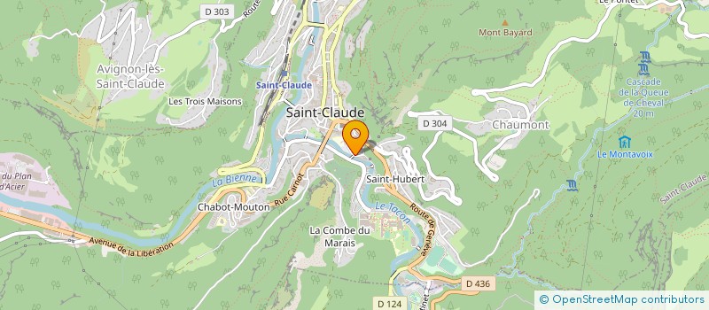 localisation de l'entreprise GCS OPHTALMOLOGIE DU SUD JURA à SAINT-CLAUDE