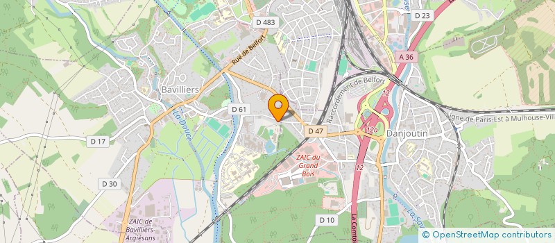 localisation de l'entreprise GCS PHARMACIE DES ETABLISSEMENTS SANITAIRES ET MEDICO-SOCIAUX DU NORD FRANCHE-COMTE à BAVILLIERS