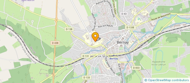 localisation de l'entreprise GCS POLE CHIRURGICAL RISLE CHARENTONNE à BERNAY