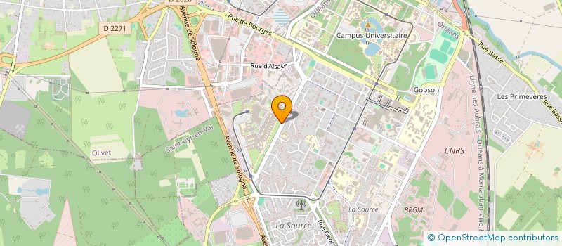 localisation de l'entreprise GCS PUBLIC/PRIVE ORLEANAIS EN OPHTALMOLOGIE à ORLEANS