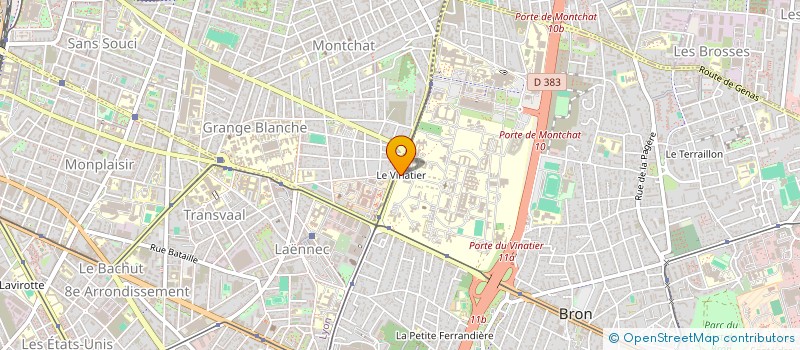 localisation de l'entreprise GCS RESTAURATION LE VINATIER DESGENETTES à BRON