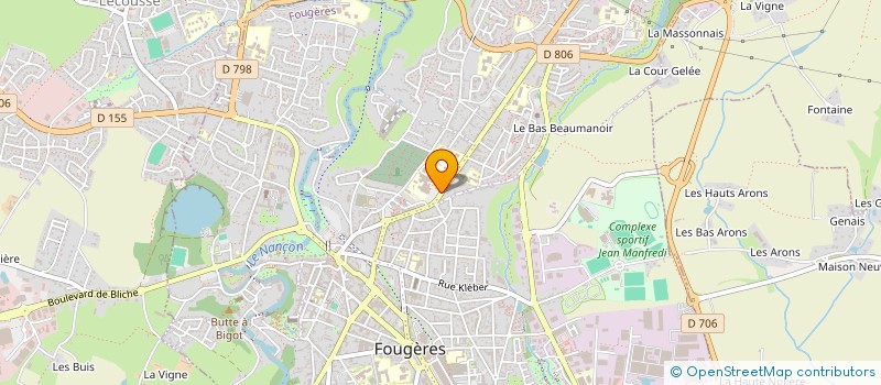 localisation de l'entreprise GCS STERILISATION DES CENTRES HOSPITALIERS DE FOUGERES ET VITRE à FOUGERES