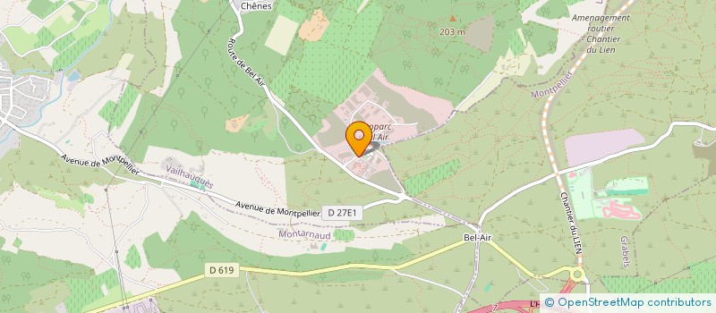 localisation de l'entreprise GCSM SERVICE D'ACCES AUX SOINS DU DEPARTEMENT DE L'HERAULT  VAILHAUQUES