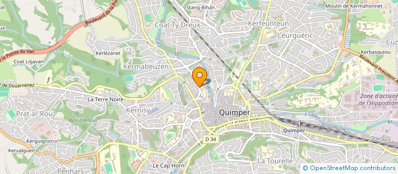 localisation de l'entreprise GCSMS GWENOD à QUIMPER