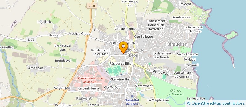 localisation de l'entreprise GCSMS HAUT LEON PAYS DE LANDIVISIAU  SAINT-POL-DE-LEON