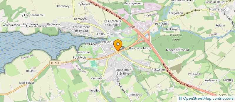 localisation de l'entreprise GCSMS LANDERNEAU CROZON à LE FAOU