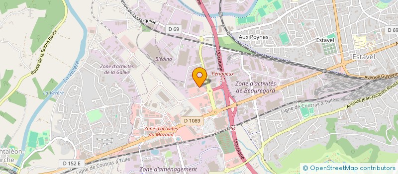 localisation de l'entreprise GCT CREATIF BOIS à BRIVE LA GAILLARDE