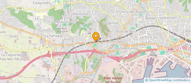 localisation de l'entreprise GCV  TOULON