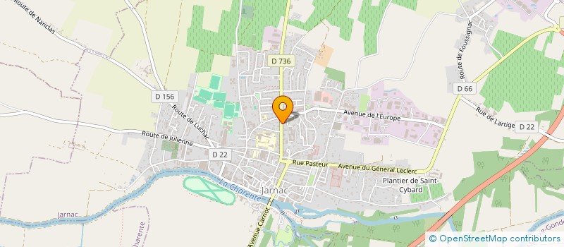 localisation de l'entreprise GD-BEC à JARNAC