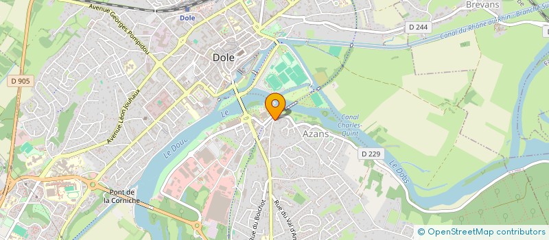 localisation de l'entreprise GD BOX à DOLE