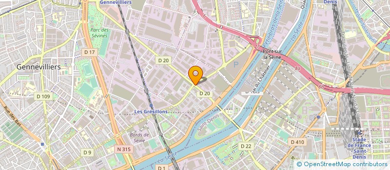 localisation de l'entreprise GD COURSES à GENNEVILLIERS
