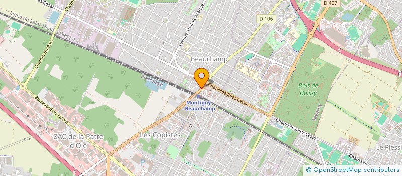 localisation de l'entreprise GD DIFFUSION à BEAUCHAMP