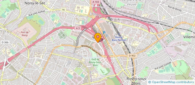 localisation de l'entreprise GD FINANCES à ROSNY-SOUS-BOIS