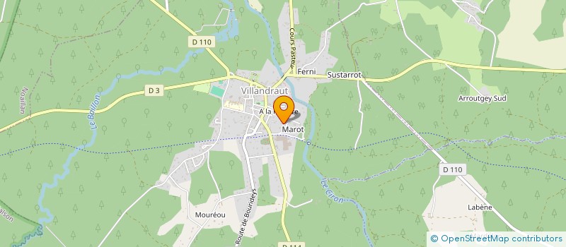 localisation de l'entreprise GD MAISON à VILLANDRAUT