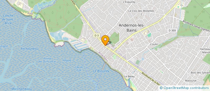 localisation de l'entreprise GDBAC à ANDERNOS-LES-BAINS