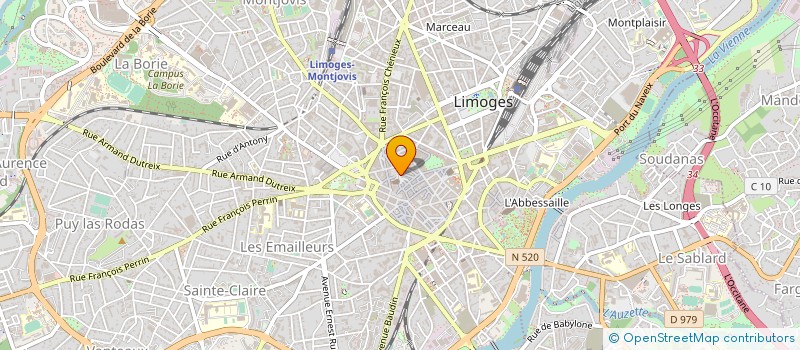 localisation de l'entreprise GDE CONFRERIE ST MARTIAL à LIMOGES