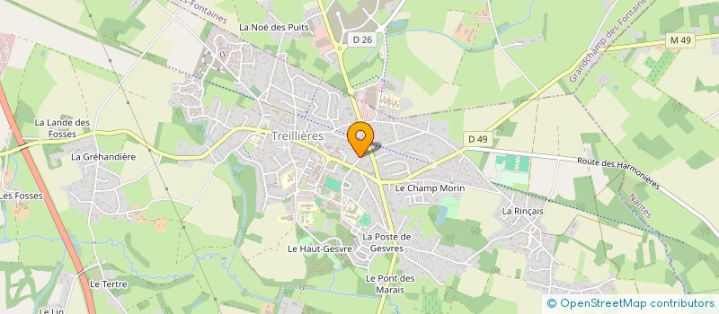 localisation de l'entreprise GDF.CONCEPT  TREILLIERES