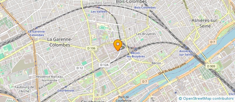 localisation de l'entreprise GDF SUEZ INFRASTRUCTURES à BOIS-COLOMBES