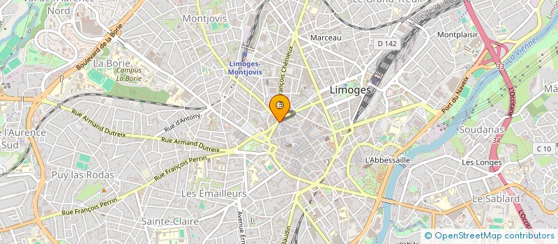 localisation de l'entreprise GDM HOLDING à LIMOGES