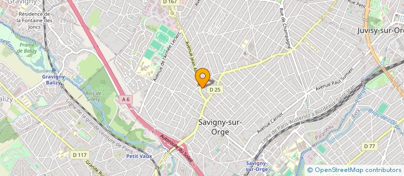 localisation de l'entreprise GDMT 91 à SAVIGNY-SUR-ORGE