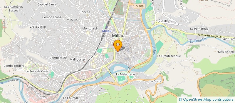 localisation de l'entreprise GDPROJETS à MILLAU