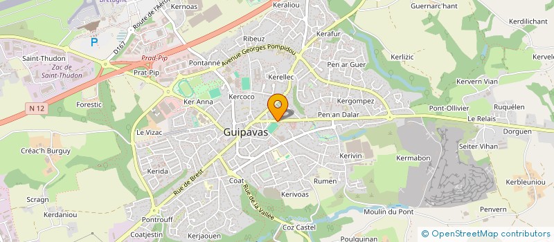 localisation de l'entreprise GDR BASKET-BALL GUIPAVAS  GUIPAVAS