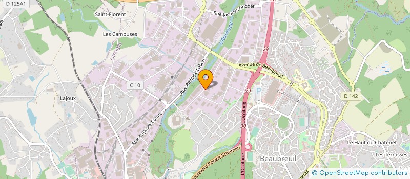 localisation de l'entreprise GDS IMPRIMEURS à LIMOGES