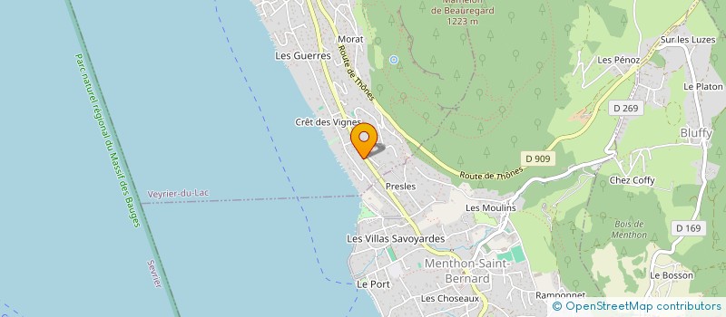 localisation de l'entreprise GDT DEVELOPPEMENT à VEYRIER-DU-LAC
