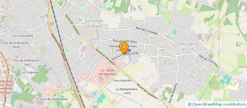 localisation de l'entreprise GDU PATRIMOINE à SAINT-DENIS-EN-VAL