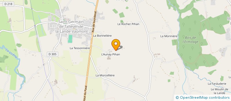 localisation de l'entreprise GDVA REMPLACEMENT DE VIRE à ST GERMAIN TALLEVENDE LANDE VAUM