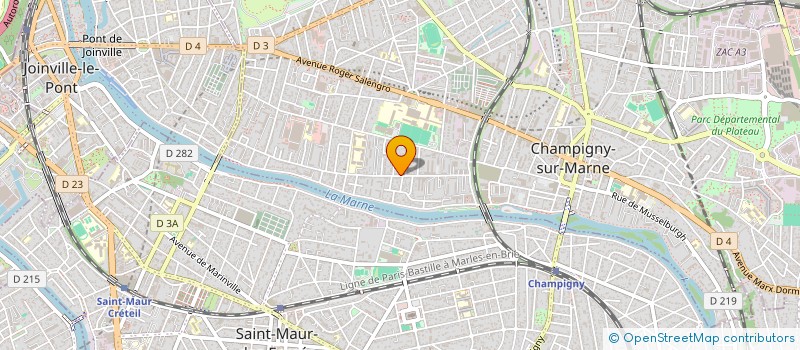 localisation de l'entreprise GE.BAT à CHAMPIGNY-SUR-MARNE