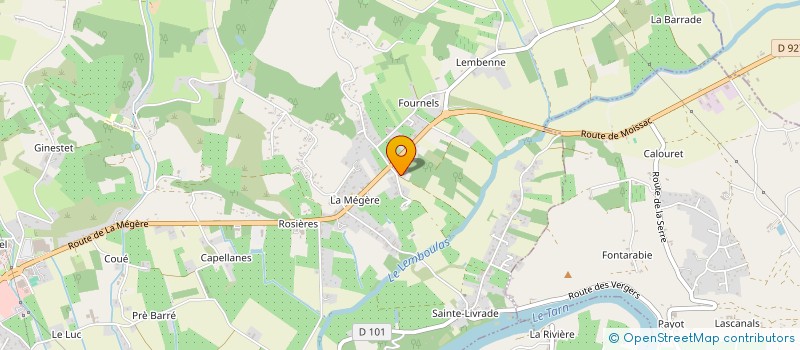 localisation de l'entreprise GE BIARGUES ET FILS  LIZAC