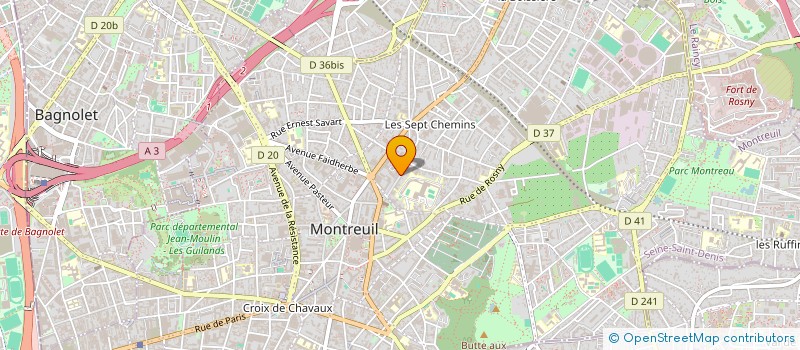 localisation de l'entreprise GE D'ILE DE FRANCE à MONTREUIL