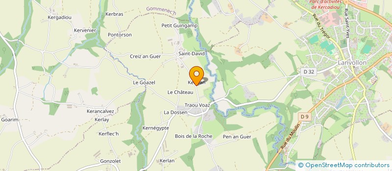 localisation de l'entreprise GE DES AUBRAC  GOMMENEC'H