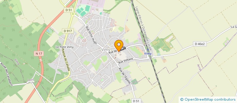 localisation de l'entreprise GE DES FRERES  VIMY