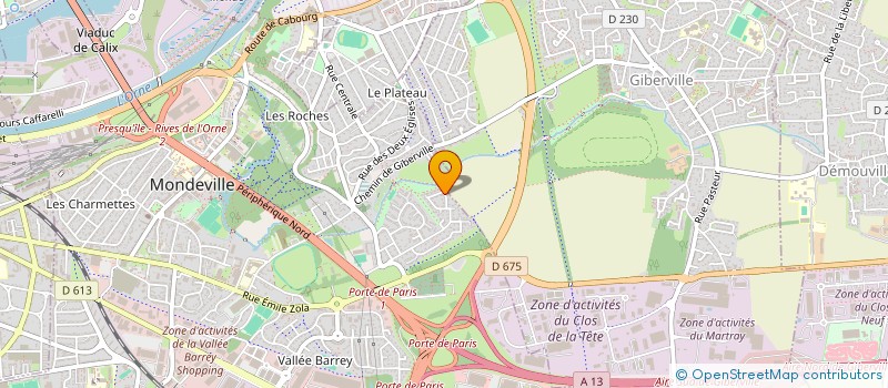 localisation de l'entreprise GE EDITIONS 14 à MONDEVILLE