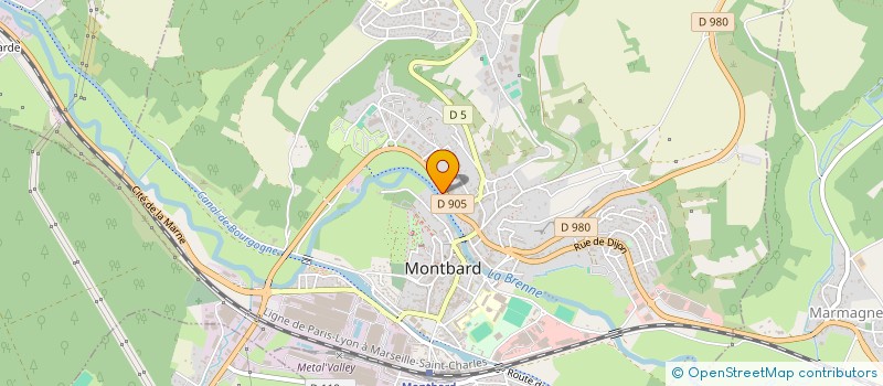 localisation de l'entreprise GE HAUTE COTE D'OR ET NUCERIEN à MONTBARD