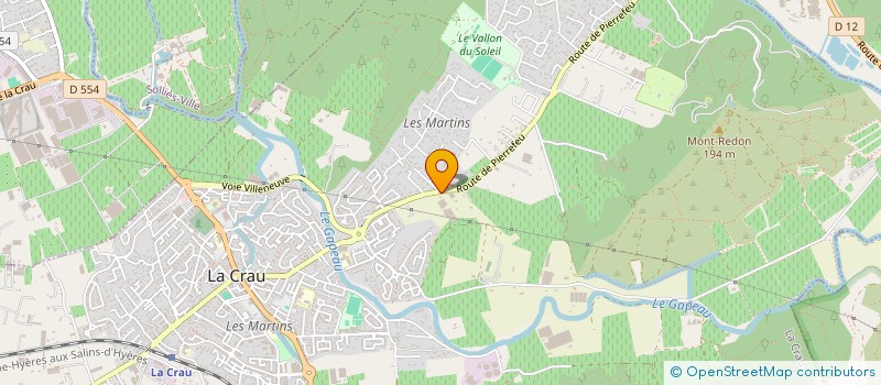 localisation de l'entreprise GE HYERES EMPLOI VEGETAL  LA CRAU