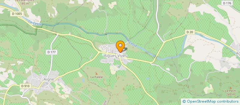 localisation de l'entreprise GE LES COTEAUX DE LA CESSE  AIGUES-VIVES