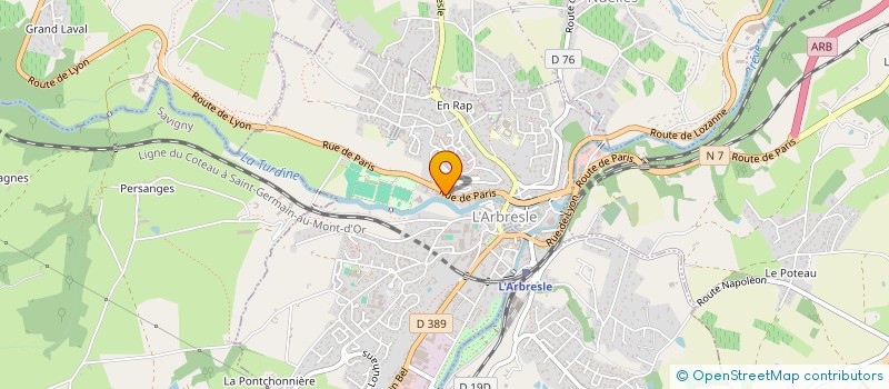 localisation de l'entreprise GE PAS  L ARBRESLE