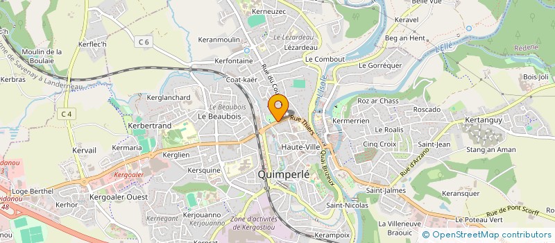 localisation de l'entreprise GE PONGISTES BANNALEC QUIMPERLE à QUIMPERLE