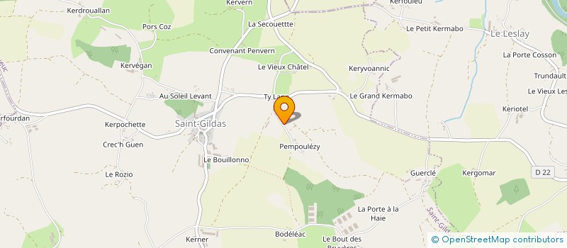 localisation de l'entreprise GE POUL JOBS  SAINT-GILDAS